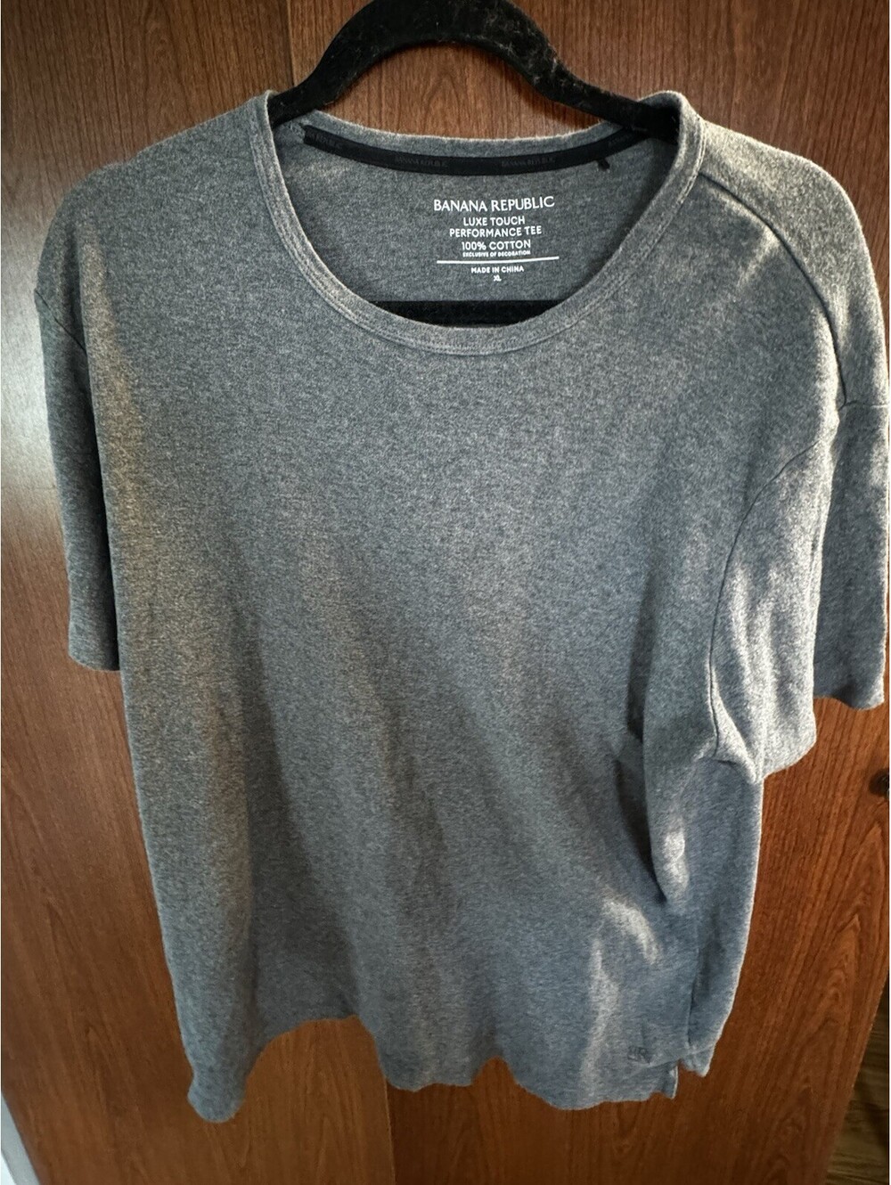 Banana Republic Mens XL Gray Luxe Touch Performance Tee 100% Cotton